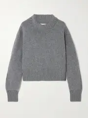 [Daughter] &Daughter - Fintra Crop Wool Turtleneck Sweater - Gray - small small Gray