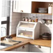 Bread Box for Kitchen Countertop Bin Double Layer Bread Box Storage Container