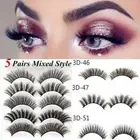 Strips Handmade Natural Long Wispy Fluffy 3D Faux Mink Hair False Eyelashes
