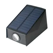 Solar Wall Light Up and Down Outdoor Water-Resistant Landscape Light Fence Yard Lamp-Warm White