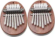 Kisangel 2pcs Mini Kalimba Thumb Piano Instrument for Portable Key Musical Enchanting