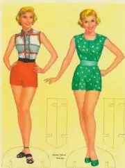 VINTAGE UNCUT 1955 DORIS DAY PAPER DOLLS~#1 TOP REPRODUCTION~POPULAR VINTAGE SET