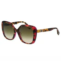 在飛比找momo購物網優惠-【FENDI】-時尚造型太陽眼鏡FF0107FS(紅豹紋)