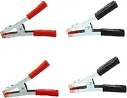 SEWOART 4pcs Heavy Duty Copper Alligator Clips for Vehicle Battery Charging Clamp Probe Clip Connection for Safe Electrical Testing