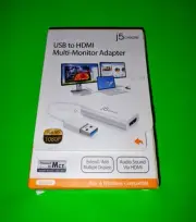 USB to HDMI Multi-Monitor Adapter- J5 Create Full HD 1080p New In Box JUA254