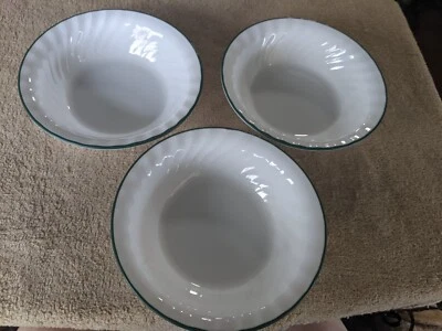CORELLE CALLAWAY SOUP / CEREAL BOWLS 18 OUNCE GENTLY USED x 3 FREE USA SHIP