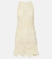 [Staud] Staud Mini Whimsy crochet cotton minidress XS/S white