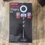 Sunpak Essentials Vlogging Kit Ring Light Stand Black for YouTube TikTok NEW