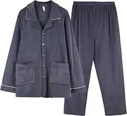 [Generic] Men's Fleece Pajamas Set, Mens Warm Pajamas Set for Winter, Mens Fleece Cozy Loungewear PJs Set for Men
