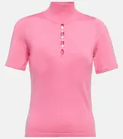 [Dorothee Schumacher] Dorothee Schumacher Cut-out wool-blend top AU 8 pink