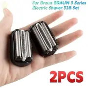 2pcs Replacement Shaver Foil Head Part Cutter For Braun Razor Blade 32B 3 Series