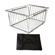 LGT Table Basket Stainless Steel Portable Storage Basket Camping Foldable Basket