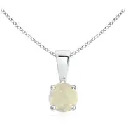 Classic Round Opal Solitaire Pendant