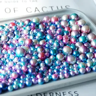 仿真無孔珍珠 人魚色 粉白紫 拍攝道具 拍照道具 假珍珠 彩色珍珠 裝飾配件【RT1421】《Jami》