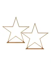 [BR Home] 2x Large Bamboo Star with LED Strip Table Lamp in Natural