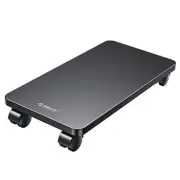 Metal Computer Tower Stand, Mobile CPU Holder, 4 Caster Wheels Computer Tower