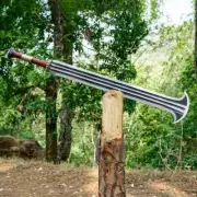 CUSTOM HANDMADE D2 STEEL GLADIUS CLEAVER SWORD ROSE WOOD HANDLE 30 INCH