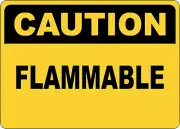 OSHA CAUTION: FLAMMABLE| Laminated Vinyl Decal Sticker Label
