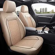 CHUANN ar Seat Covers Universal Full Set for MG ZR/MG ZS/MG ZT/MG ZT- T/MGA/MGB/MGB GT/MGC/MGF/MGR V8/MGY/Midget/Montego Auto Parts/Waterproof/Beige