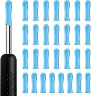 Ear Wax Removal Replacement Tips for Ear Camera 30Pcs Ear Spoon Tips for Wet/Dry Ear Ear Cleaner Tips Wax Cleaning Ear Spoons Tips Silicone Soft Cleaning Reuse Cap for Ear Wax Removal Endoscope