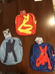 mini back pack childs 3 pac Bluey, Mario and Paw Patrol