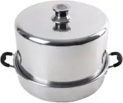 Fruit Saver Steam Canner 7 Qt Jar Capacity Lightweight Cool Touch Handles Silver