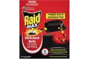 Raid Max Cockroach Baits, Cockroach Killer, Lasts up to 3 Months, Child Resistant Cockroach Trap, 6 Baits, 1 Pack