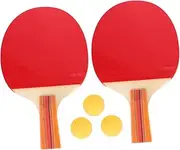 POPETPOP 1Set Slip Grip Table Tennis Racket with Balls for All Ages for Indoor and Outdoor Training High Elastic Surface for Control and Defense