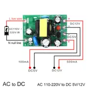 Mini AC-DC Converter AC110V 220V to DC 12V 0.2A+5V Module Board NTJCAUB-UU