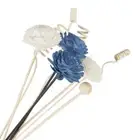 9 pcs Artificial Blue Beige Flower Rattan Reed Sticks Fragrance Diffuser Decor