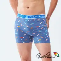 在飛比找momo購物網優惠-【Arnold Palmer 雨傘】衝浪競速動能平口褲-藍灰
