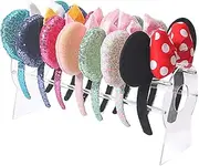 Ausalivan Acrylic Headband Holder Organizer,Headband Storage Display Stand,Disney Mickey and Minnie ear holder,Clear Hair Accessory Rack For Girls Room