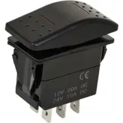 7 Pin ON-Off-ON Rocker Switch 91473127 for JLG with Red Light Carling