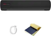 Snblzhef Mini A4 Tattoo Printer Portable Wireless Stencil Printer Tattoo Transfer Thermal Copier Comes Blck