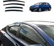 OAD4X4 Weathershields Compatible with Hyundai Elantra MD Series 2011-2015, Weather Shields Window Visors Wind Deflectors Sun Rain Guard 4PCS Set