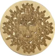 Sugar Skull on Spider Web Wax Seal Stamp Head, 1.2" diameter great for Halloween