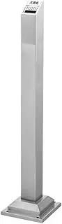 Outdoor Standing Ashtray Silver Outdoor Floor Standing Ash Column Cigarette Extinguisher Bucket Cigarette Butt Collection Stainless Steel Ashtray Outdoor/Ash Tray
