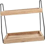 ETHZZLE Coffee Station Organizer Double Storage Rack for Kitchen Bathroom Versatile Frame Condiment Display Shelf Toiletries Coffee Cup Holder