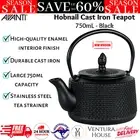 NEW AVANTI CAST IRON TEAPOT Tea Pot EMPEROR HOBNAIL 750ml Infuser Lid Strainer