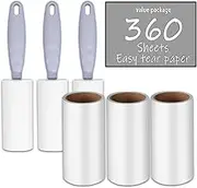 6PCS Lint Rollers for Pet Hair Extra Sticky 360 Sheets Portable Reusable Lint Remover Portable Replaceable Lint Roller Refills Lint Brushes for Pet Cats Dogs Hair Couch Furniture Clothes-Gray