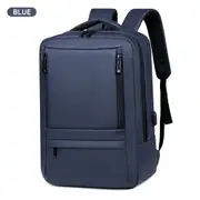 Anti Theft Business Travel Bag 15.6" Laptop USB Port Backpack Unisex Blue