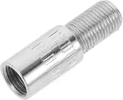 Car Valve Extension Mouth Valve Extender Adapter Tire Valve Stem Extension Inflator Extender Hose Valve Stem Extensions Valve Extensions for Dual Wheels Silver Metal