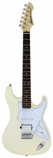 Aria 714-STD Electric Guitar Vintage White with Maple Neck, 22 Fret Fingerboard, OS-1 and OH-1 Pickups