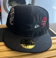 NEW ERA Rare Primer Embroidered QUICKSILVER 59FIFTY HAT SIZE 7 1/2 NWT 100% Wool