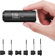 FLEXTAILGEAR Air Pump Portable Air Pump for Inflatables, 33g Ultralight Mini Air Pump, Ultra Low Noise, Electric Inflator with 6 Nozzles, Electric Pump for Pool Floats Air Bed Air Mattress