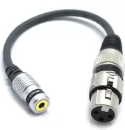 VITALCO XLR Female 3.5 Mini Jack TRS Female Adapter 1/8 Jack AUX to 3 Pin (NEW)