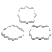 3 Pcs Cake Cookie Biscuit Cookie Molds Stainless Steel Cookie Fondant