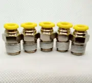 Clippard PQ-MC08Q 5-Pk Push-Quick Male Connector, 1/4" NPT X 1/4" OD Tube