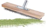 20/45cm Wire Broom Brush- Heavy Duty Steel Wire Broom Head, Metal Wire Bristle Broom Brush Sweeping Deck Scrub,for Heavy-Duty Rough, Scrubbing Wood Or Concrete