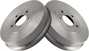 TRQ Rear Brake Drum Pair Set Compatible with 2007-2012 Ford Escape / 2007-2011 Mercury Mariner / 2008-2011 Mazda Tribute